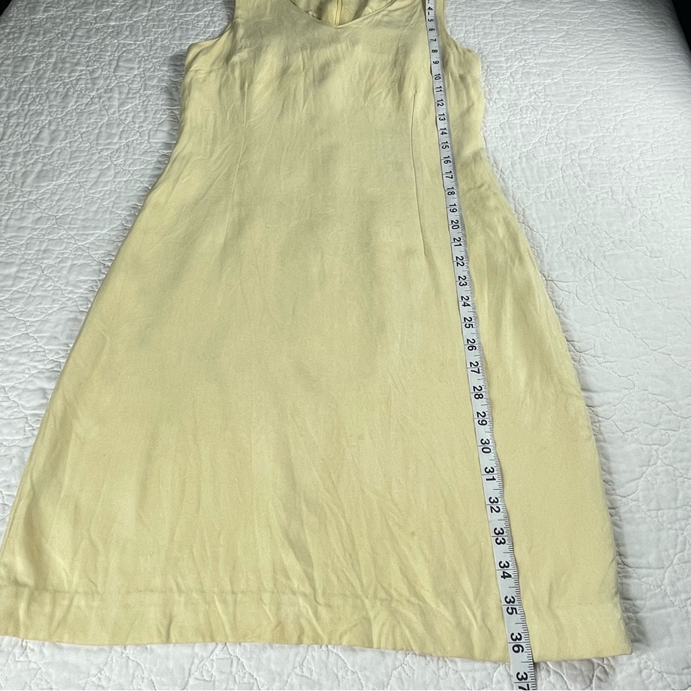 🔥Tommy Bahama 100% Silk Knee Length Yellow Butter Dress - Picture 11 of 13